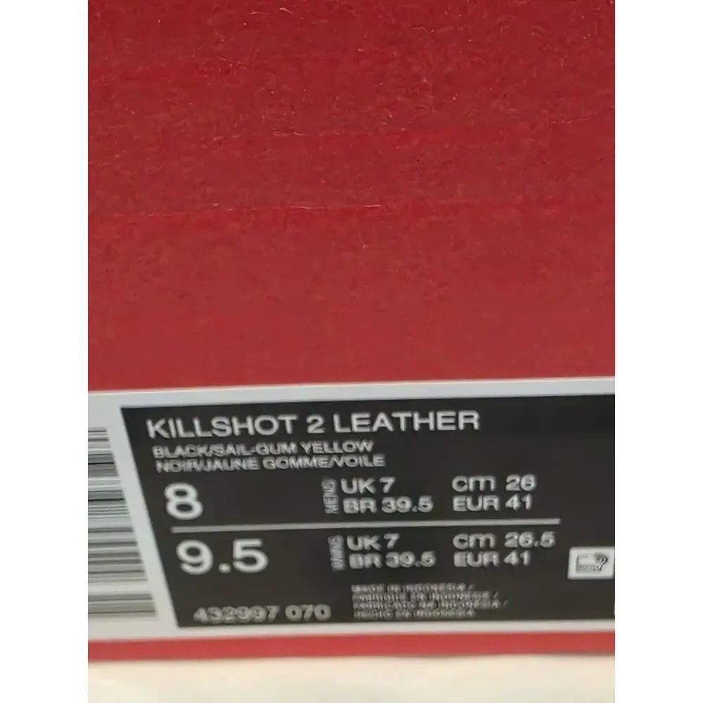 NIKE Killshot 2 Leather 432997-070 Black Gum MEN'S SIZE 8 New Shos